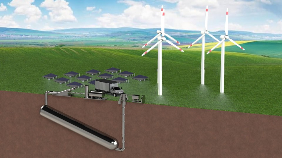 Simple render of the generator system used in marketing materials.